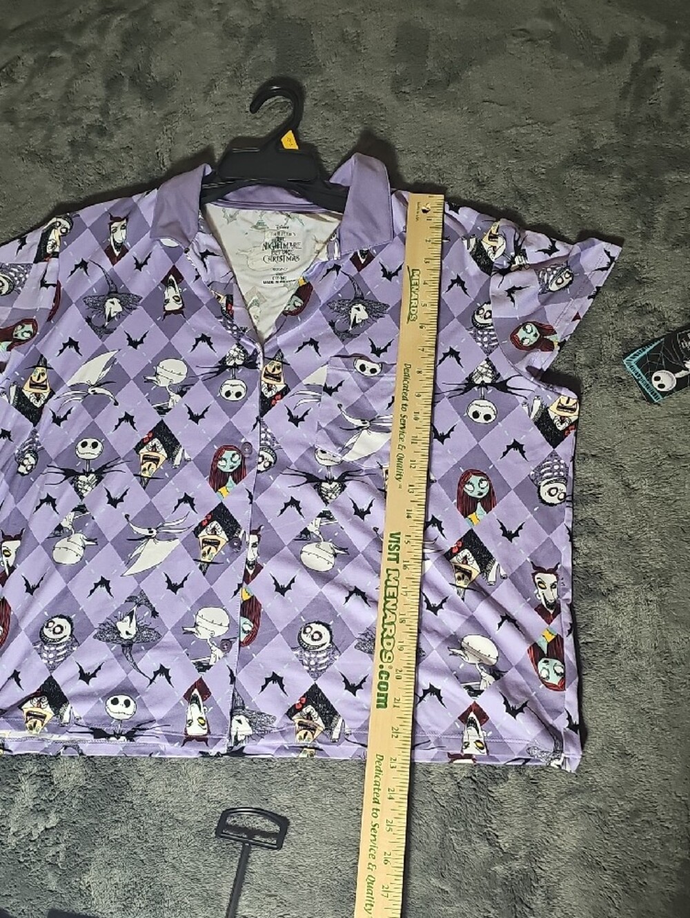 Disney Lavender The Nightmare Before Christmas Short Pajama Set Size L - Picture 5 of 9